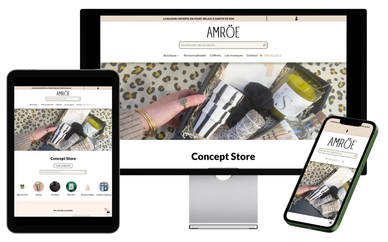 Fond Responsive du site amroe.com